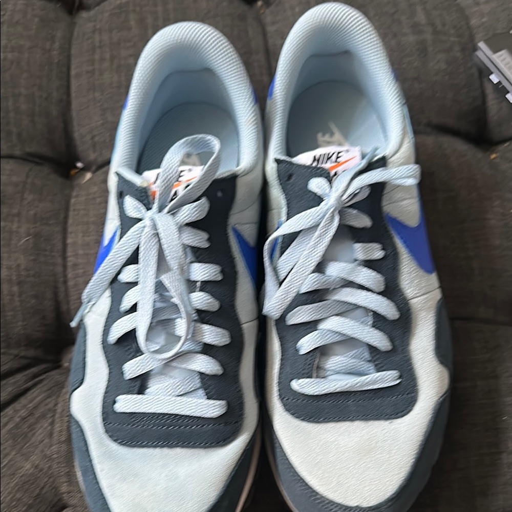 Nike Men's Light Blue and Dark Gray Pegasus Sneakers.  Size 10